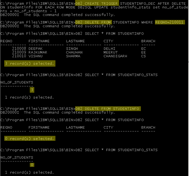 Update Query In Db2 Sample