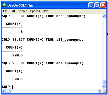 NEW SYNONYM EXAMPLE IN ORACLE | example