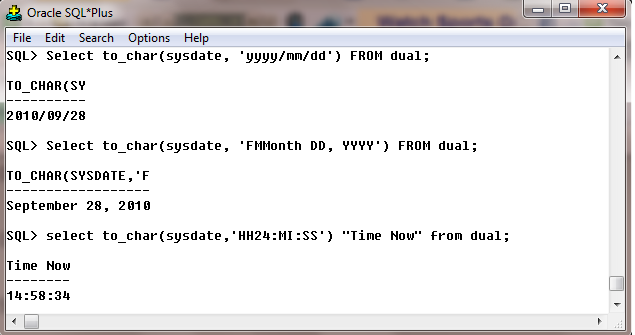  Time with Date in a Session of Oracle